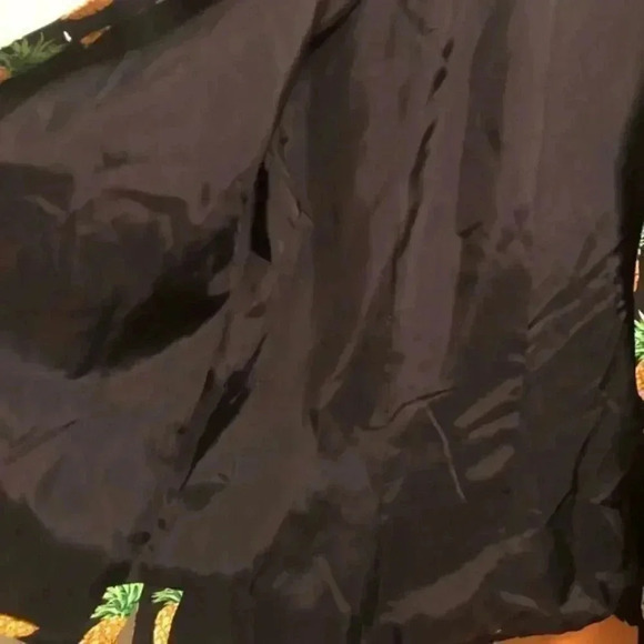 VTG 90s Maggy L Women's Pineapple Print Button‎ Down Long Sleeve Silk Blazer 14P - Picture 7 of 7